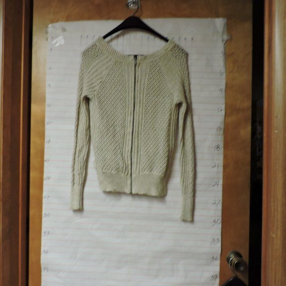 Maurices women's hi/lo sweater, back zipper, off white/beige size small - Picture 2 of 5